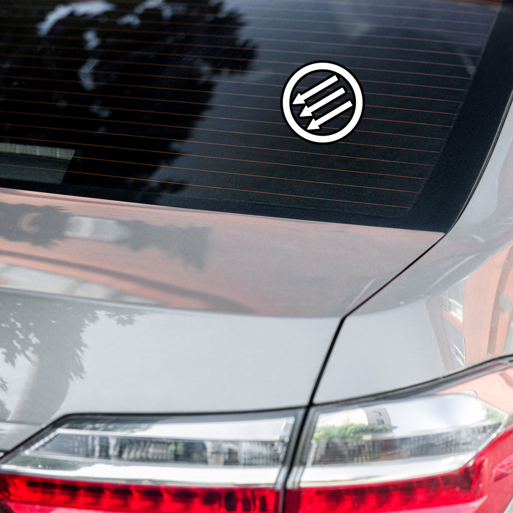 3 Iron Front Anti-Fascist Clear Vinyl Stickers: Laptop, Car, Water Bottle