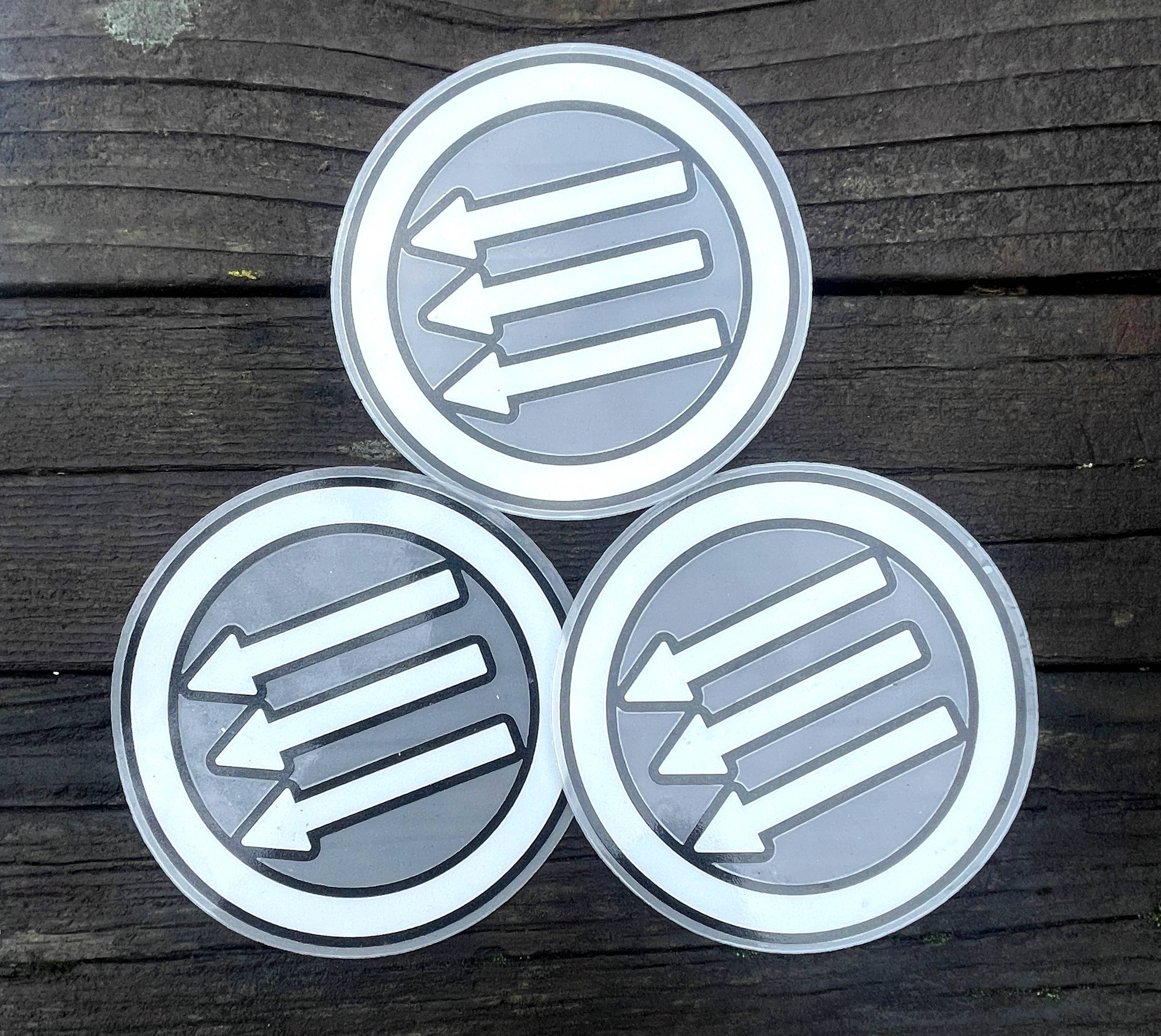 3 Iron Front Anti-Fascist Clear Vinyl Stickers: Laptop, Car, Water Bottle