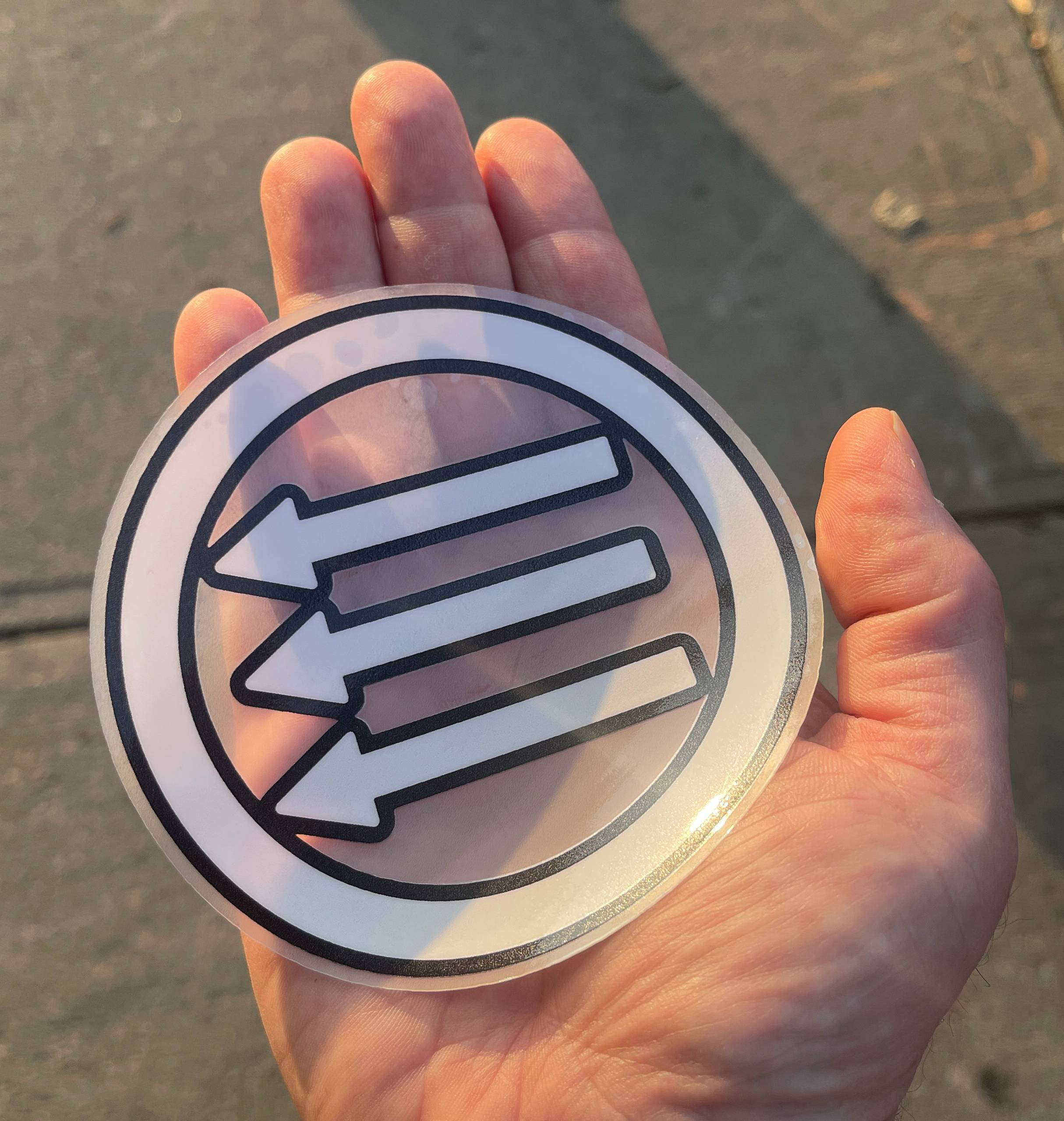 3 Iron Front Anti-Fascist Clear Vinyl Stickers: Laptop, Car, Water Bottle