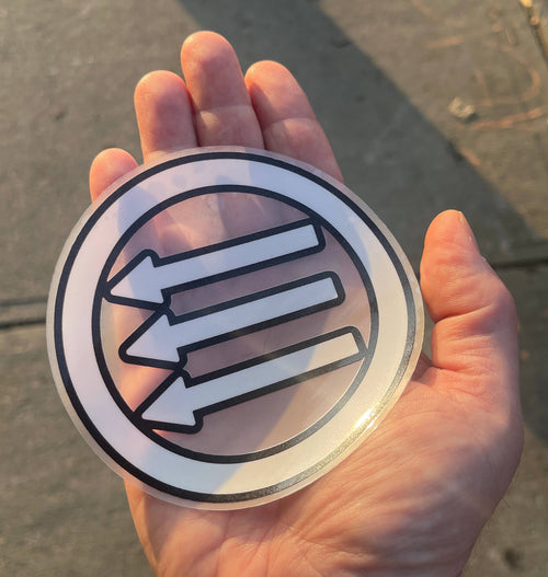3 Iron Front Anti-Fascist Clear Vinyl Stickers: Laptop, Car, Water Bottle