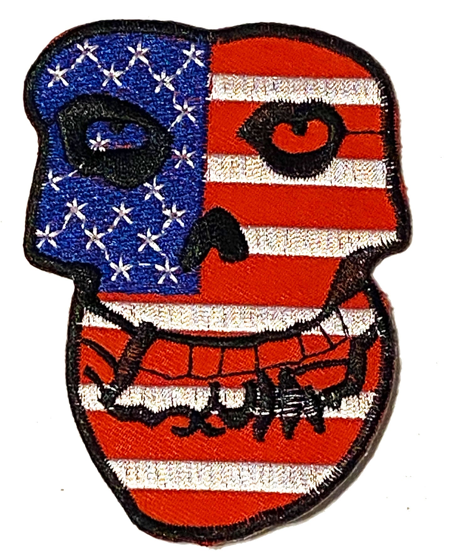 Misfit Crimson Ghost Iron On Embroidered Patch, Father Panik Original Art