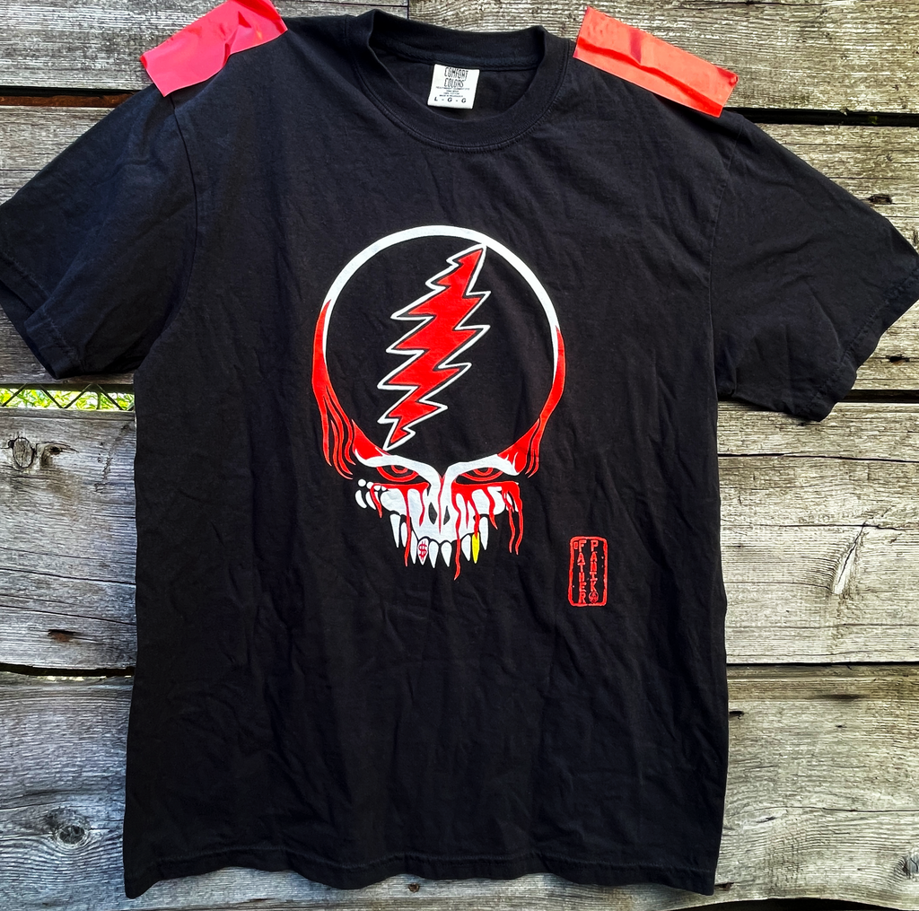 Grateful Dead Steal Your Face Punk Rock Dark Dead Comfort Colors Heavyweight T-Shirt