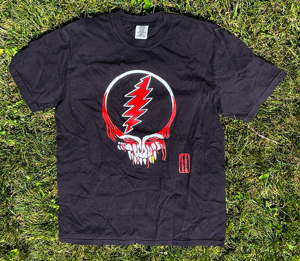 Grateful Dead Steal Your Face Punk Rock Dark Dead Comfort Colors Heavyweight T-Shirt