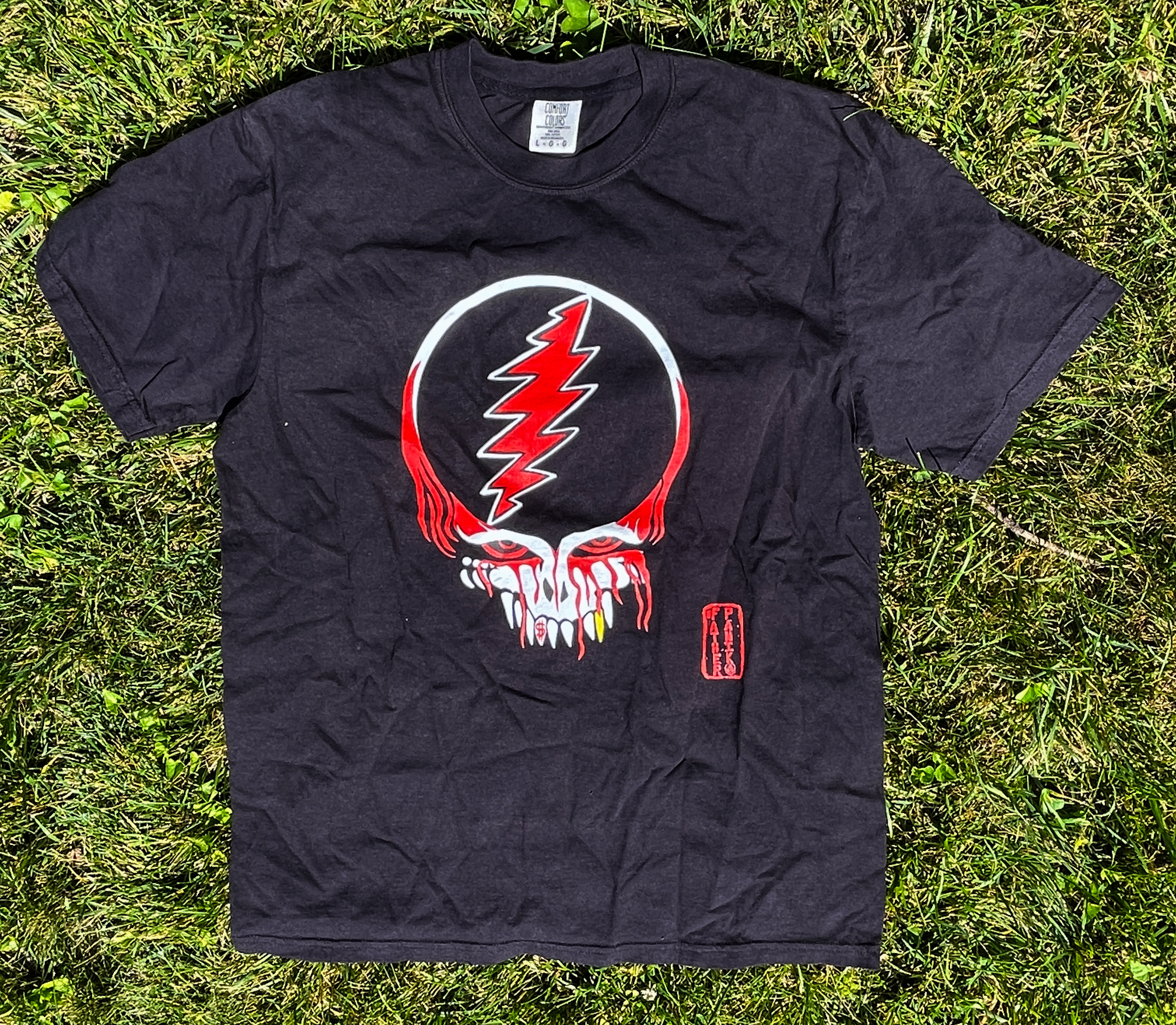 Grateful Dead Steal Your Face Punk Rock Dark Dead Comfort Colors Heavyweight T-Shirt