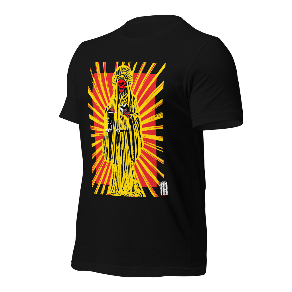 Santa Muerte Art. Our Lady of Holy Death Mexican Saint Unisex Tshirt